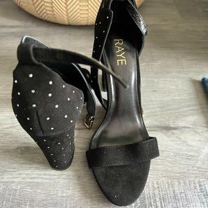 NWOT. Size 8. Studded black RAYE heels. Never worn